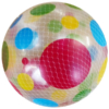 Átlátszó, színes pöttyös labda, 22 cm-es