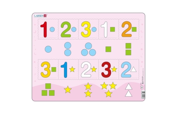 Larsen maxi puzzle 10 db-os, számok 1-3-ig