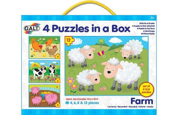 Galt 4 puzzle egy dobozban - farm állatok