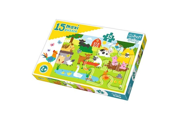 Trefl: Maxi 15 puzzle - Állatok a farmon
