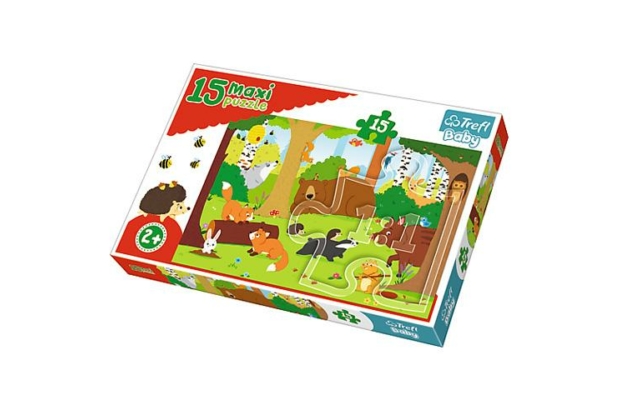 Trefl: Maxi 15 puzzle - Állatok az erdőben
