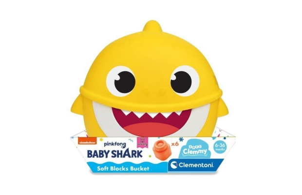 Baby Shark vödör építőkockákkal - Clemmy