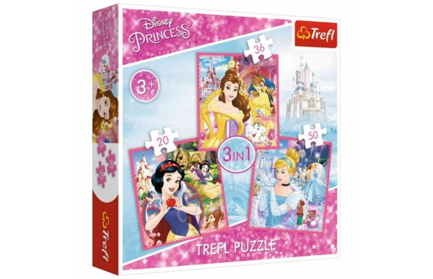 Hercegnők 3 az 1-ben puzzle - Trefl