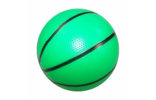 Kosárlabda mintás gumilabda 15 cm-es - zöld