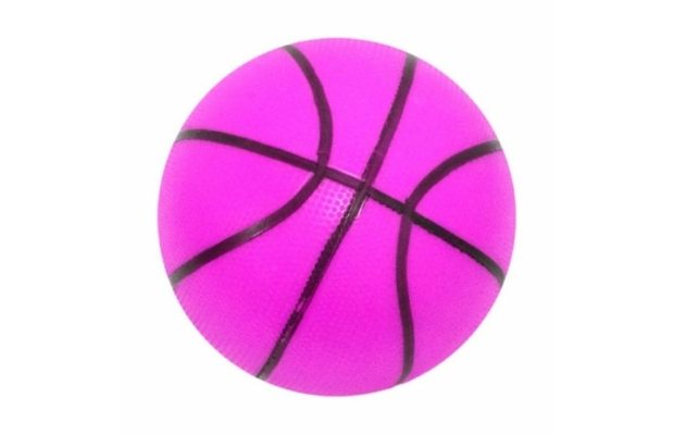 Kosárlabda mintás gumilabda 15 cm-es - lila