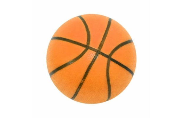 Kosárlabda mintás gumilabda 15 cm-es - narancssárga