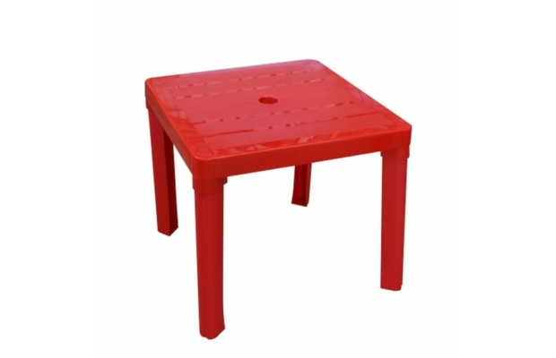 Négyszögletű kerti asztal - piros