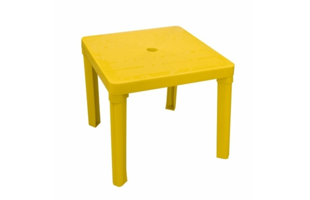 Négyszögletű kerti asztal - sárga