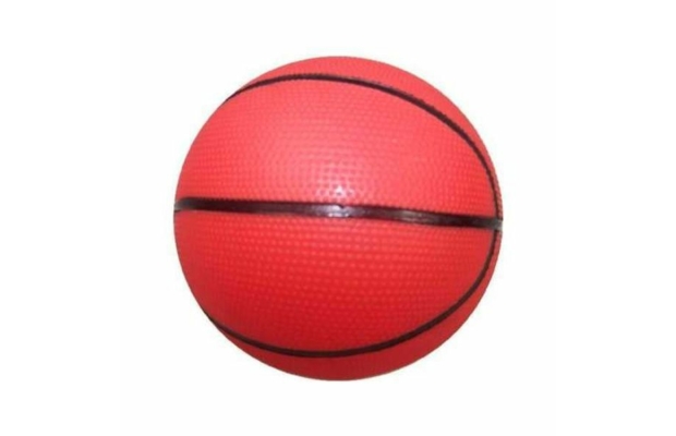 Kosárlabda mintás gumilabda 11 cm-es - piros