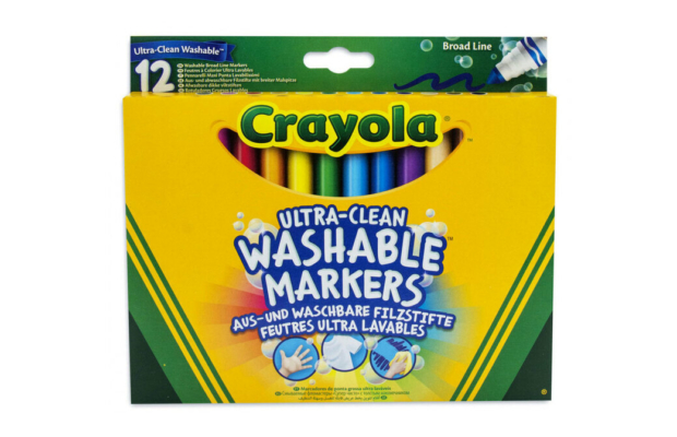 Crayola Kimosható, tompahegyű filctoll készlet - 12 db-os