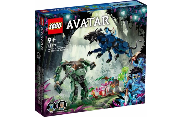 LEGO Avatar: 75571 Neytiri és Thanator az AMP Suit-os Quaritch ellen