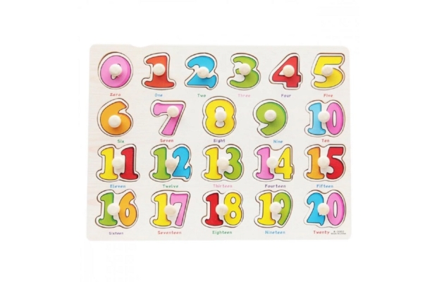 Fa fogantyús puzzle - számok